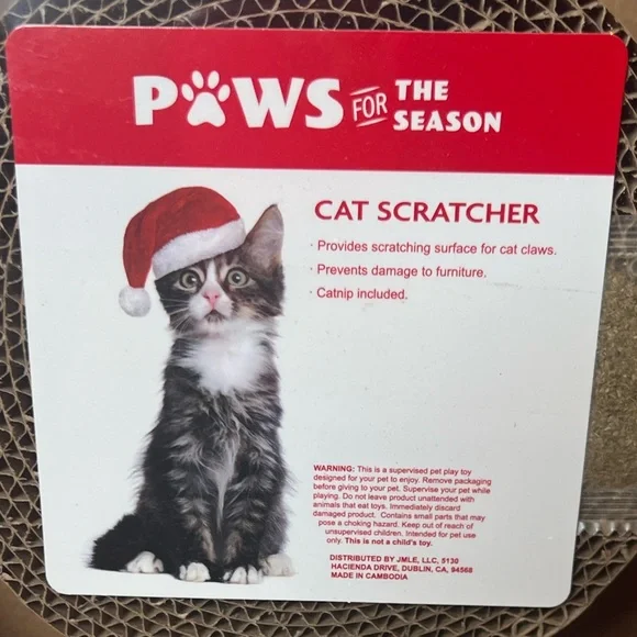 Holiday Cat Scratcher • PAWS for the Season • NWT - Picture 4 of 4